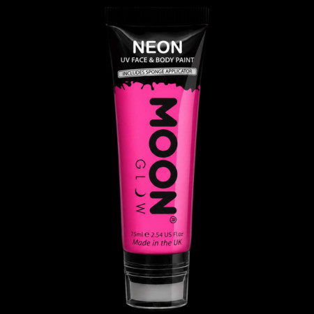 Maquillage fluo UV avec applicateur éponge - 75 ml - Rose